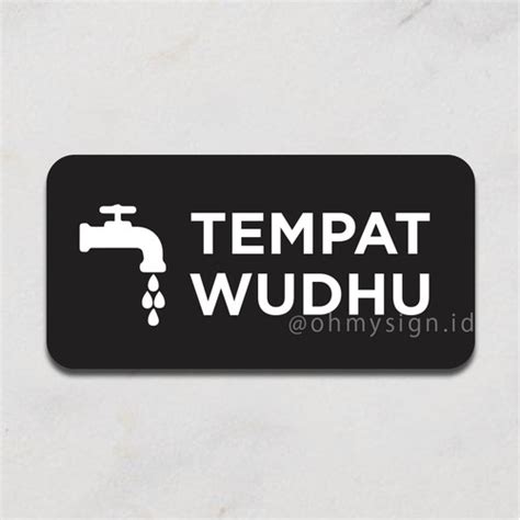 Jual Sign Tempat Wudhu Modern Akrilik Print X Cm Sign Board