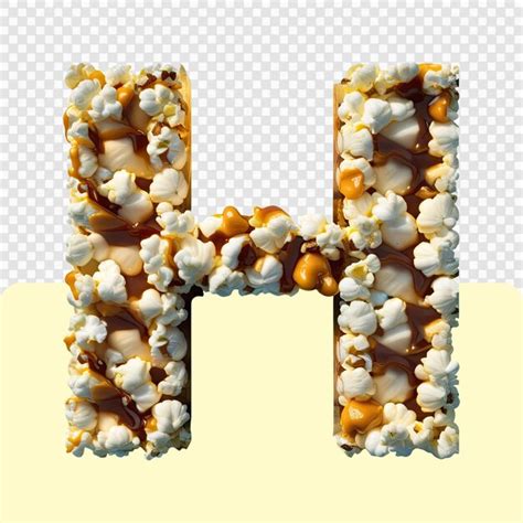 Premium Psd 3d Popcorn Letter Set