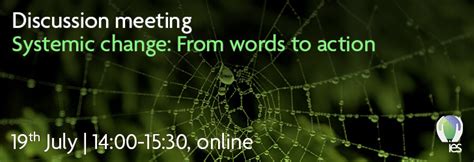 Systemic change: From words to action | www.the-ies.org