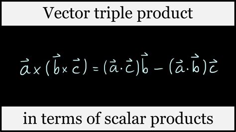 Vector Triple Product In Terms Of Scalar Products YouTube