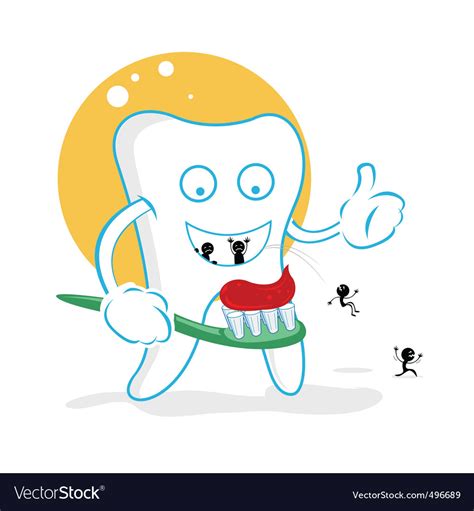 Cartoon Tooth Decay Royalty Free Vector Image Vectorstock