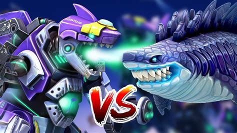 Mecha Sharkjira Vs Godzilla Sharkjira Kaiju Shark Battle In Hungry Shark World Atomic Breath