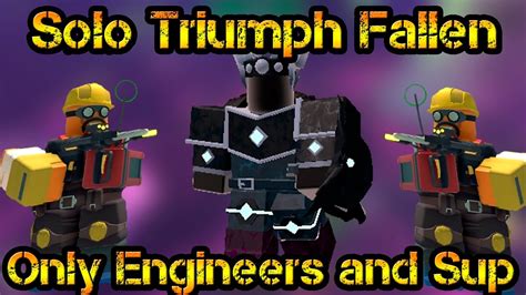 Solo Fallen Mode Only Engineers Roblox Tower Defense Simulator Youtube