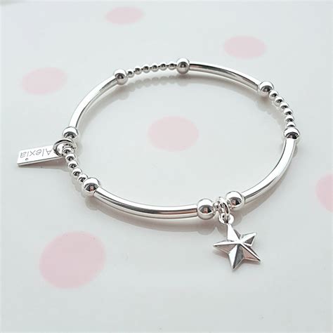 Sterling Silver Star Bracelet Silver Star Bracelet Star Etsy