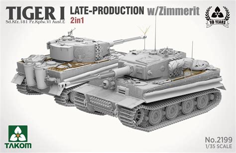 Takom Tiger I Late Production W Zimmerit Sd Kfz Pz Kpfw Vi Aus