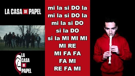 Bella Ciao La Casa De Papel En Flauta Dulce Con Notas Chords Chordify