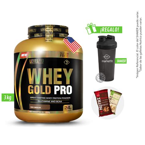 Ripley PROTEÍNA LEVEL PRO WHEY GOLD PRO 3 KG CHOCOLATE SHAKER 02