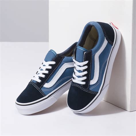 Zapatillas Vans De Niños Old Skool 5 Años Navytrue White