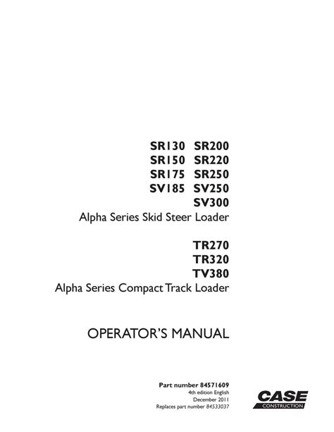 Case Tv380 Compact Track Loader Operation Manual By 16310169 Issuu