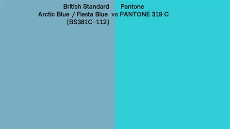 British Standard Arctic Blue Fiesta Blue BS381C 112 Vs Pantone 319