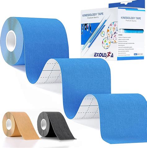 Exousia Kinesiology Tapes 5m Uncut Roll Kinetic Tape For Exercise