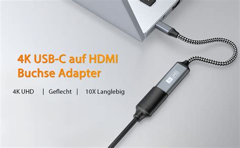 Usb C Auf Hdmi Hdmi Auf Usb C 4k Adapter Thunderbolt 3 Zu Hdmi Adapter