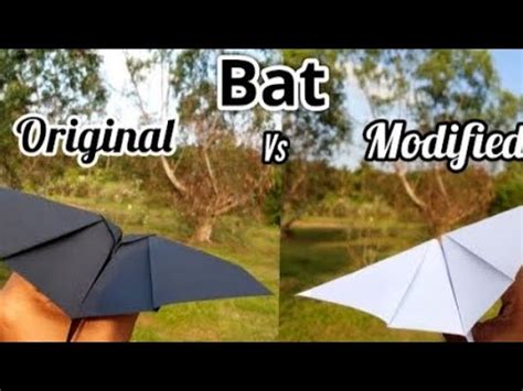 Original Vs Modified Paper Bats Flapping Wings Flying Comparison And