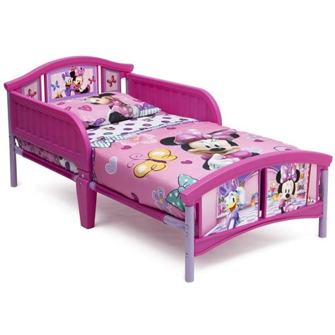 Delta Children Disney Minnie Mouse Plastic Toddler Bed Pink Walmart