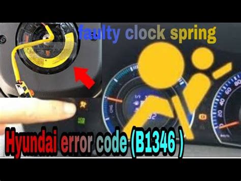 Error Code B1346 Hyundai Cars Driver Airbag Resistance Too High Driver