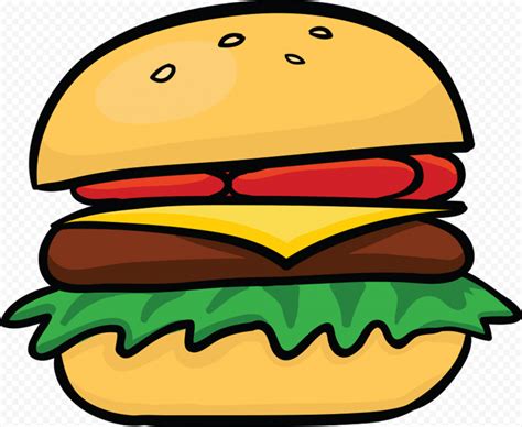 Fast Food Cartoon Hamburger Cheeseburger Hd Png Citypng