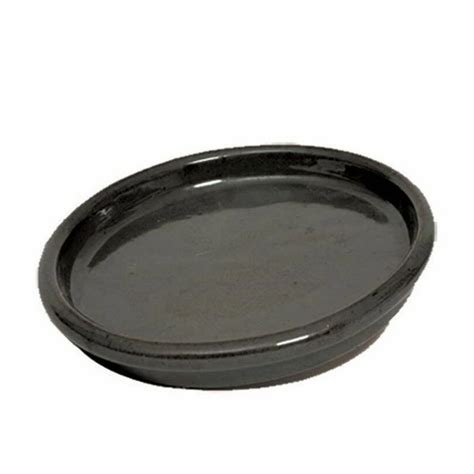 Glazed Black Pot Saucer Cm Cowell S Garden Centre Woolsington