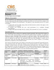 NS 1131 5 10 BSBSTR602 Assessment Manual 1 1 Docx Assessment Manual