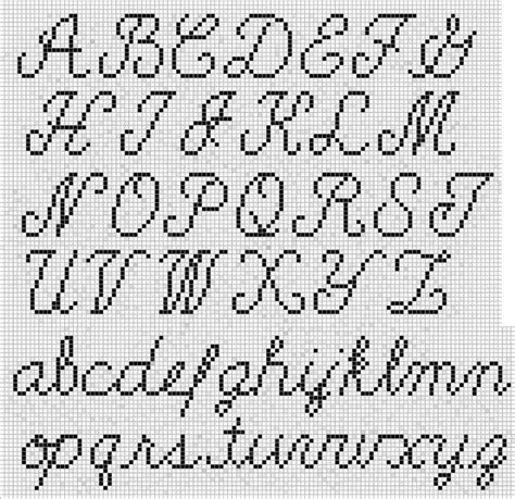 Image result for cursive cross stitch font | Cross stitch alphabet ...