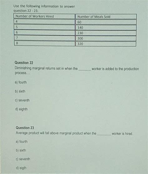 Solved Use The Following Information To Answer Auestion Chegg