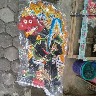 Jual KERAJINAN WAYANG KULIT BUTO JAJAL LANAT JUMBO 50x40 Cm DALANG