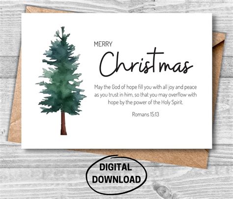 Christmas Printable Card, Religious Holiday Card, Holiday Printable ...