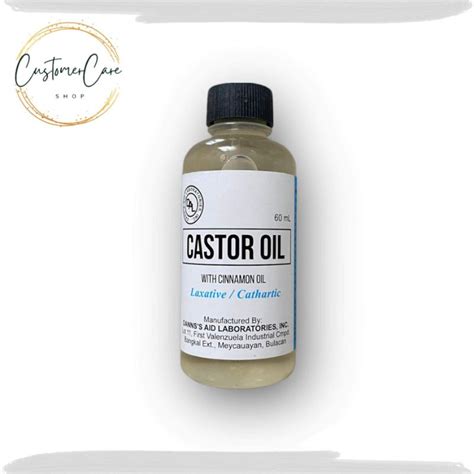 Castor Oil with Cinnamon Oil 30ml 60ml Laxative Cathartic | Shopee ...