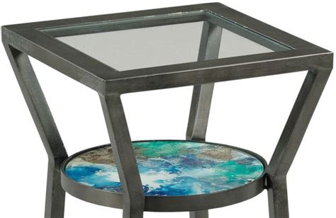 Hammary® Hidden Treasures Carroll Glass Top Square Accent Table With Black Base Bob Mills