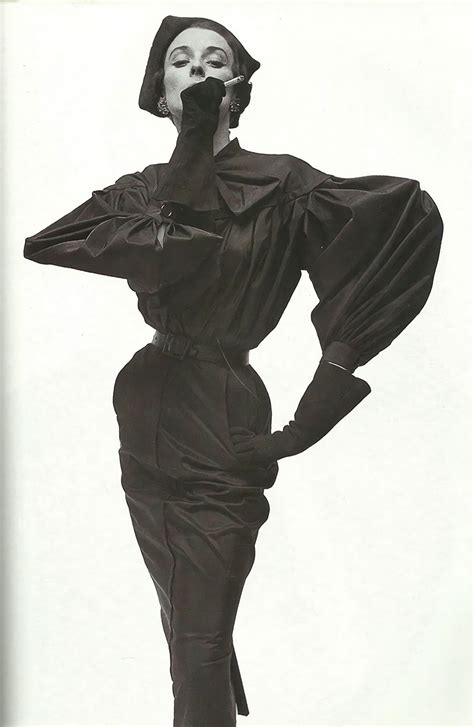 Christian Dior Vogue January 1950 Model Dorian Leigh Photo By