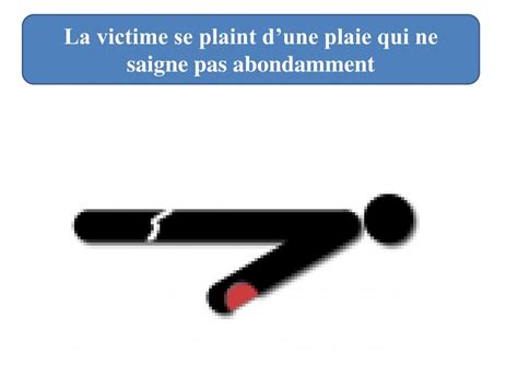 PPT La Victime Se Plaint Dune Plaie Qui Ne Saigne Pas Abondamment