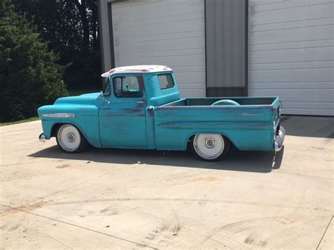 1959 Chevy Apache Pickup Fleetside Bagged Patina For Sale Photos