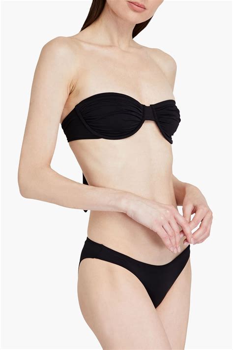 Melissa Odabash Barbados Ruched Bandeau Bikini Top The Outnet