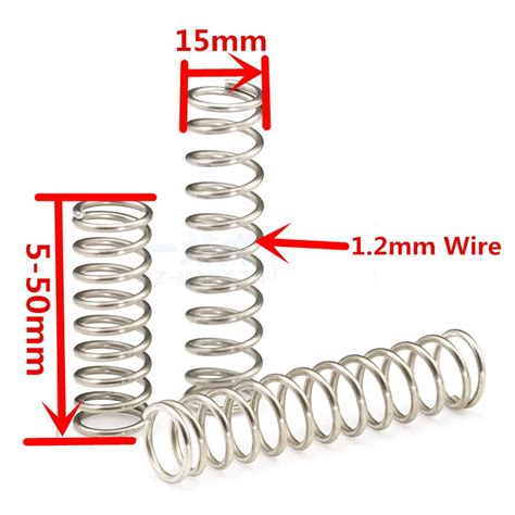 Pcs Stainless Steel Micro Small Compression Spring Mm Wire Dia