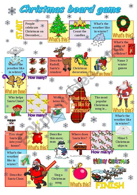 Printable Christmas Board Games