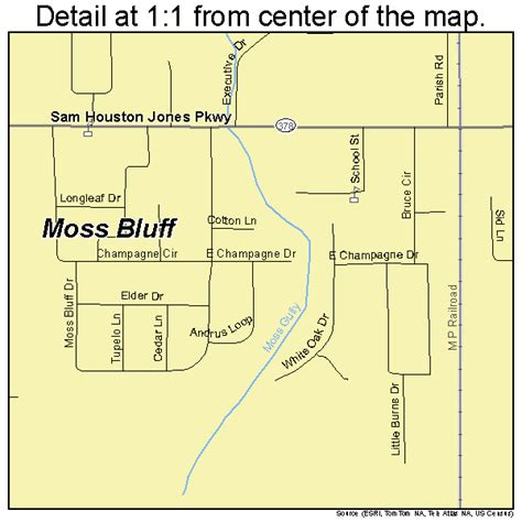 Moss Bluff Louisiana Street Map 2252425