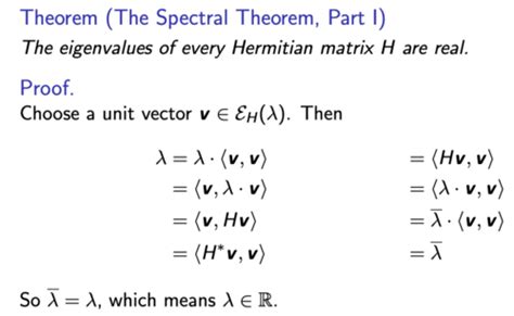 The Spectral Theorem Flashcards Quizlet