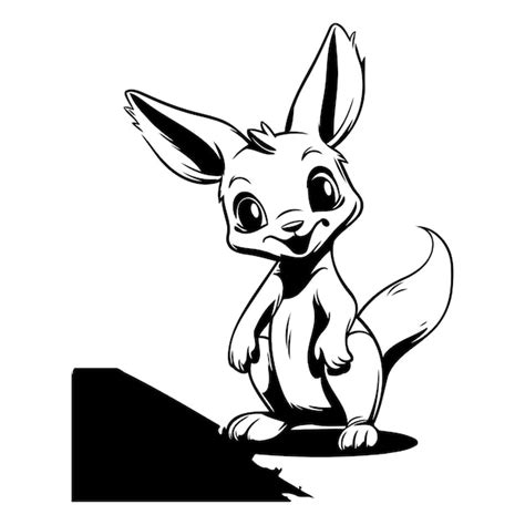 Imagen Vectorial De Un Lindo Conejo De Dibujos Animados Aislado Sobre