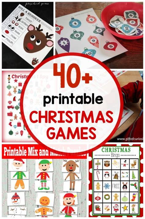 40 Free Printable Christmas Games For Kids Kids Christmas Party