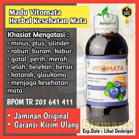 Madu Herbal Untuk Kesehatan Mata Vitomata Original Bpom Madu Vitomata