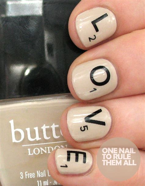 One Nail To Rule Them All Then And Now Scrabble Love Nails