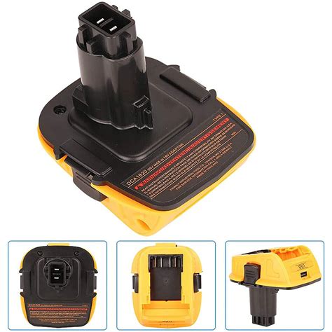 For Dewalt DCA1820 Battery Adapter 18V 20V Li Ion Convert To Ni Cad Ni