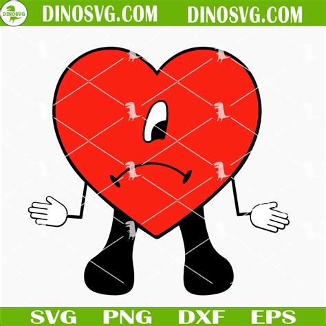 Bad Bunny Sad Heart Tattoo Svg Baby Benito Svg Un Verano Sin Ti Svg