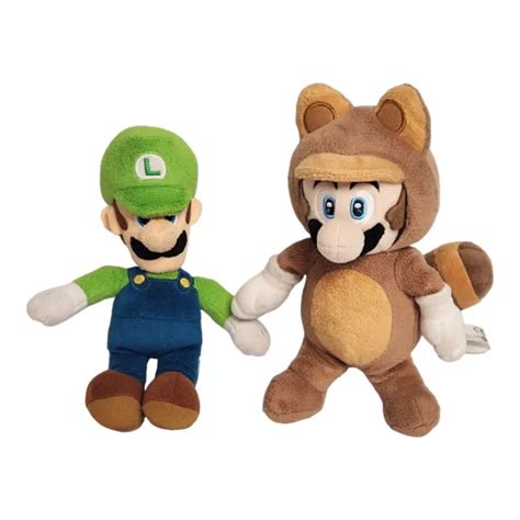 Super Mario D Land Plush Mario In Tanooki Suit Luigi