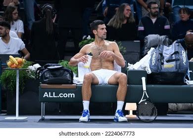 Novak Djokovic Serbia Shirtless Barechested Naked Stock Photo