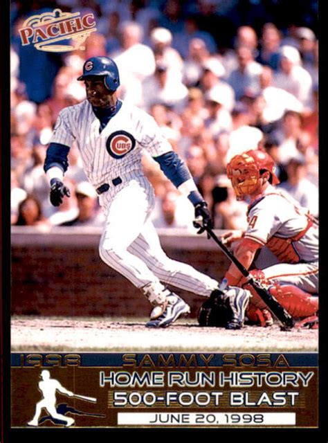 Pacific Home Run History Baseball Card Sammy Sosa Ebay