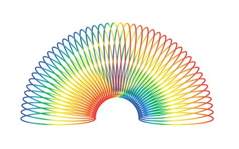 Rainbow Spiral Spring Toy Children Magic Slinky Spring Colored Plastic