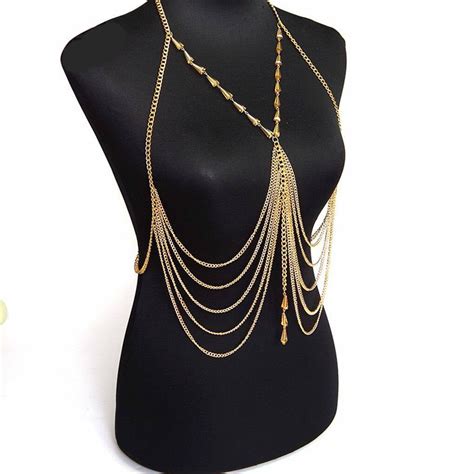 Pitrice Women Sexy Bikini Body Chain Crystal Bikini Cross Waist Belly Body Chain Walmart Ca