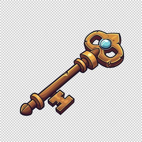 Premium Psd D Ancient Treasure Chest Key Game Asset Design