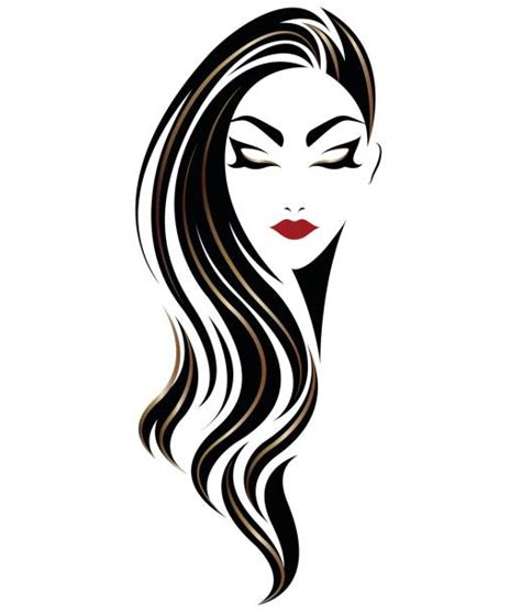 290 Girl Long Black Hair Stock Illustrations Royalty Free Vector