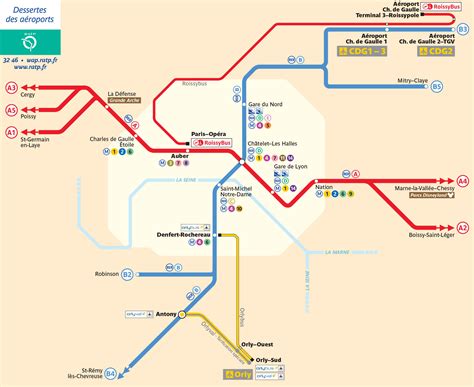 Map of Paris airport transportation & terminal